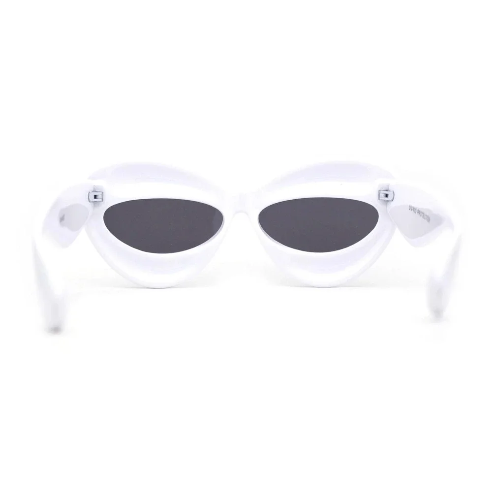 White Alien Sunglasses Futuristic Cosplay Y2K‎ Fashion Statement Sun Glasses New